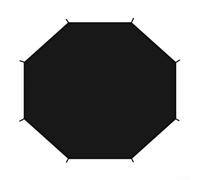 Cubierta de parasol para camas de salto redondas, se adapta a 6 pies a 1 para 6 pies, 95% de protección UV y ventilación óptima para un entorno de juego fresco (16 pies)