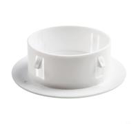 Cubierta de pared de plástico ventilada para penetraciones de tuberías de aire acondicionado, enrutamiento de tuberías de agua y aplicaciones de conductos eléctricos en edificios (80 mm)
