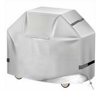 Cubierta de parrilla 600D Heavy Du 4852556065, impermeable, resistente a la decoloración, protección para exteriores, para CharBroil, Kenmore, Nexgrill para todo tipo de clima, color plateado, 82 x 27