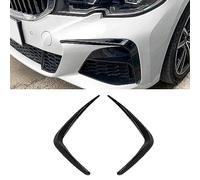 Cubierta de Parrilla de luz antiniebla del alerón del Divisor del Parachoques Delantero del Coche para BMW Serie 3 G20 M Sport 320i 325i 2019 2020 2021 2022,Glossy Black