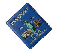 Cubierta de pasaporte, diseño elegante y compacto, 12x10 cm, aniversario de pasaporte, billetera del soporte de documentos, protección segura, exterior resistente a los rasguños, para hombres para muj