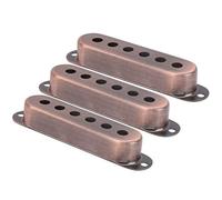 Cubierta de pastilla de latón, tapa de pastilla de guitarra de mano de obra fina de latón de una sola bobina, para bandas de bajo para práctica y guitarra(Red copper)