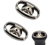 Cubierta de pastillas de agarre para DAIWA para LT y para carretes de la serie ALPHAS, tapa lateral de perilla de metal 18.5 x 11.1 mm, para Fuego para Luvias (2 piezas gris)