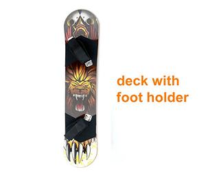 Cubierta de patín de montaña de 9 "x 37" Capa de bambú de 10 Capas Off Road Tabla de Longboard con Soporte para pie Monopatín para Adultos sin camión (Deck with Holder)