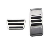Cubierta de pedal compatible con Mustang 2015-2021, pedales de coche de acero inoxidable, acelerador, freno de gas, pedal de reposapiés, cubierta protectora, pedales de freno (AT) (AT)