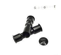 Cubierta de perilla de carrete de tambor para rueda de caída de agua y carrete giratorio carcasa de aluminio con soporte de rodamiento integrado (2 piezas negras)