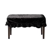 Cubierta De Piano Funda de Piano decorada de terciopelo suave, lavable a mano, práctica for el hogar con funda protectora antiarañazos Para Impermeable A Prueba De Sol(Double stool cover)
