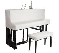 Cubierta De Piano Funda de Piano lujosa y sencilla, tela científica y tecnológica sin lavado, media funda for Piano Para Impermeable A Prueba De Sol(White,35x55cm)