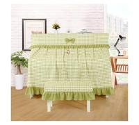 Cubierta de piano Funda de piano rejilla, cubierta completa, lujo, a prueba polvo, tela protectora, impermeable, a humedad, decoración for el hogar(Green grid)