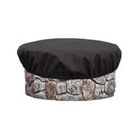 Cubierta de piedra para hoguera, tapa protectora de calefacción para patio, envoltura ignífuga Oxford 600d | Protector de hoguera resistente a la intemperie, escudo antipolvo reforzado, equipo