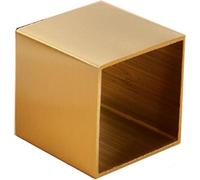 Cubierta de pies de muebles de metal, Cubierta de pie cuadrada for muebles madera maciza, diseño tubo cuadrado latón, pata sofá sin fondo, mesa comedor, silla, cubierta(50 * 50 * 20mm)