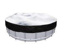 Cubierta De Piscina Circular Cortaviento e Impermeable con Cordón de Tejido | Protector de de Piscina Para Altas Y Bajas Temperaturas Y Condiciones Meteorológicas Adversas