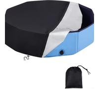 Cubierta de piscina, cubierta de piscina plegable para perro, tela Oxford 210D, protector de piscina plegable, protector de piscina de remo, resistente a la intemperie, protector de desechos de hojas