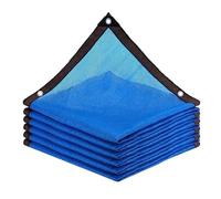 Cubierta de piscina de polietileno de alta densidad resistente a los rayos UV y red de sombrilla para jardín y suculentas, 12 pines, 2 x 3 m, protección para piscina al aire libre y jacuzzi (azul)
