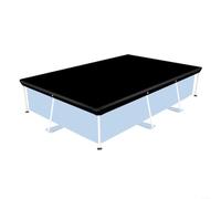 Cubierta de piscina de tela Oxford 210D, marco rectangular, lona ovalada sobre el suelo, cubierta de invierno, resistente a los rayos UV, protector de escombros para piscina al aire libre, protector