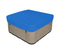 Cubierta de piscina impermeable con aislamiento térmico, forma cuadrada para spas y baños al aire libre, protección contra el polvo y el sol con cordón para un ajuste seguro (130 x 130 x 90 cm)