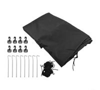 Cubierta de piscina ovalada para piscina elevada, accesorio de piscina resistente a la intemperie con piezas de fijación, resistente al agua y protección de hojas para piscinas rectangulares y de