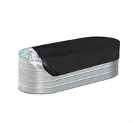 Cubierta de piscina ovalada para tanques de stock, fabricada con tela Oxford impermeable y cordón ajustable para un ajuste seguro, diseñada para proteger de elementos exteriores (240 x 60 x 30 cm)