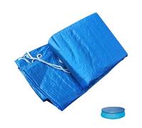 Cubierta de Piscina Redonda Azul PE para Exterior, Retiene Calor | Cubre Piscina Redonda, Protege de Hojas y Polvo, para Spa y Piscina Inflable