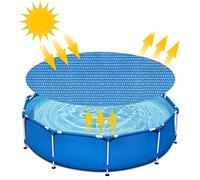 Cubierta de piscina redonda, cubierta solar de 240 cm de diámetro, cubierta solar para piscina redonda, para piscina hinchable, lona térmica, cubierta solar para calefacción de piscina