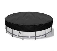Cubierta de piscina redonda resistente de 8 pies, tela de PVC resistente al desgarro para piscinas de tierra que ofrece una protección fiable contra los elementos climáticos