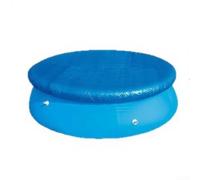Cubierta de piscina redonda sobre el suelo con diseño transpirable para evitar el estancamiento del agua y mantener fuera las hojas mientras ayuda al agua caliente bajo la luz solar para temporadas de