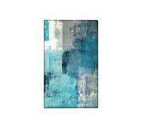 Cubierta de placa de interruptor gris turquesa para interruptor de luz de una pandilla, cubierta de interruptor de luz verde azulado moderno arte abstracto placa de pared cubierta de interruptor de luz decorativa placas de pared para decoración del hogar cocina