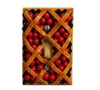 Cubierta De Placa Ligera - Decoración De Pared De Resina Estilo Pastel De Cereza | Protector De Protección De Interruptor Interior | Baño De Baño Dormitorio Casa De Granja Sala De Estar De La Oficina