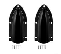 Cubierta de plástico ABS para barco, 2 piezas, cubierta de guía de salida de drenaje marino, cubierta de ventilación para lancha motora, velero, barco de pesca, RV (negro)