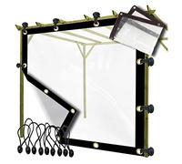 Cubierta de plástico impermeable resistente al desgarro para exteriores, 0,12 mm, resistente, jardín, piscina, coche, camión, refugio plegable, 3 x 3,5 m
