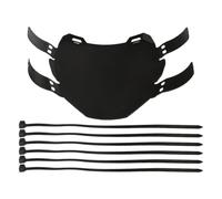 Cubierta de plataforma de motor: registro de plata| Front Number Shield | Strap Mount for Motorbike, Anti-Rust Bracket, Easy, Rider Safety Upgrade, Stylish Accessory for Men, Women, Touring, Cruiser