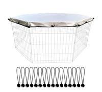 Cubierta de Playpen - Mesh Top Shade para Octagon Pet Exercing Pen | Cubierta neta a prueba de plegable para cachorro de parque, cubierta de protección solar UV para área de juego para animales do