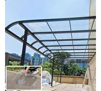 Cubierta de policarbonato transparente con protección UV, panel de repuesto fácil de cortar para invernadero, garaje, cenador (60 x 1000 cm)
