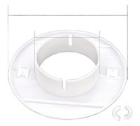 Cubierta de polipropileno de tipo dividido para aberturas de tubería de aire acondicionado de 34 mm a 170 mm de diámetro, diseñada para mezclarse sin problemas en acabados de pared (H)