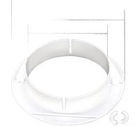 Cubierta de polipropileno de tipo dividido para aberturas de tubería de aire acondicionado de 34 mm a 170 mm de diámetro, diseñada para mezclarse sin problemas en acabados de pared (K)