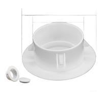 Cubierta de polipropileno de tipo dividido para aberturas de tubería de aire acondicionado de 34 mm a 170 mm de diámetro, diseñada para mezclarse sin problemas en acabados de pared (X)