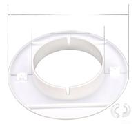 Cubierta de polipropileno de tipo dividido para aberturas de tubería de aire acondicionado de 34 mm a 170 mm de diámetro, diseñada para mezclarse sin problemas en acabados de pared (I)