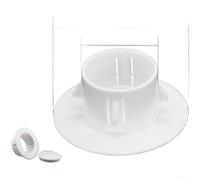 Cubierta de polipropileno de tipo dividido para aberturas de tubería de aire acondicionado de 34 mm a 170 mm de diámetro, diseñada para mezclarse sin problemas en acabados de pared (V)