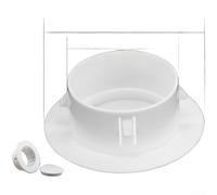 Cubierta de polipropileno tipo dividido para aberturas de tubería de aire acondicionado de 34 mm a 170 mm de diámetro, diseñada para mezclarse sin problemas en acabados de pared (Y)