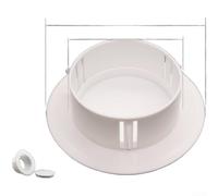 Cubierta de polipropileno tipo dividido para aberturas de tubería de aire acondicionado de 34 mm a 170 mm de diámetro, diseñada para mezclarse sin problemas en acabados de pared (T)