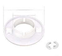 Cubierta de polipropileno tipo dividido para aberturas de tubería de aire acondicionado de 34 mm a 170 mm de diámetro, diseñada para mezclarse sin problemas en acabados de pared (C)