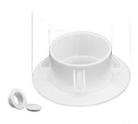 Cubierta de polipropileno tipo dividido para aberturas de tubería de aire acondicionado de 34 mm a 170 mm de diámetro, diseñada para mezclarse sin problemas en acabados de pared (W)