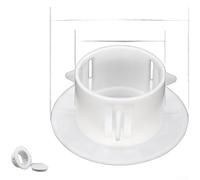 Cubierta de polipropileno tipo dividido para aberturas de tubería de aire acondicionado de 34 mm a 170 mm de diámetro, diseñada para mezclarse sin problemas en acabados de pared (O)