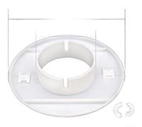 Cubierta de polipropileno tipo dividido para aberturas de tubería de aire acondicionado de 34 mm a 170 mm de diámetro, diseñada para mezclarse sin problemas en acabados de pared (G)