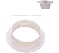 Cubierta de polipropileno tipo dividido para aberturas de tubería de aire acondicionado de 34 mm a 170 mm de diámetro, diseñada para mezclarse sin problemas en acabados de pared (AF)