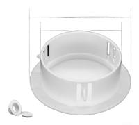 Cubierta de polipropileno tipo dividido para aberturas de tubería de aire acondicionado de 34 mm a 170 mm de diámetro, diseñada para mezclarse sin problemas en acabados de pared (Q)