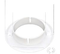 Cubierta de polipropileno tipo dividido para aberturas de tubería de aire acondicionado de 34 mm a 170 mm de diámetro, diseñada para mezclarse sin problemas en acabados de pared (J)