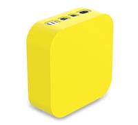Cubierta de Polvo de Silicona para Mac Mini M4/M4 Pro Ordenador de sobremesa Manga Protectora Cáscara de Piel Suave a Prueba de Golpes Protección Completa para Mac Mini M4/M4 Pro (Amarillo)