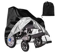 Cubierta de polvo de silla de ruedas cubierta de lluvia impermeable para silla de ruedas de scooter de movilidad pesada cubierta con bolsa de almacenamiento con cordón para la protección
