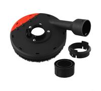 Cubierta de polvo para amoladora angular de 150 mm con puerto de vacío de 43 mm para recogida de polvo, cepillo extraíble para amoladora de pared cerrada, compatible con amoladoras angulares de 150 mm